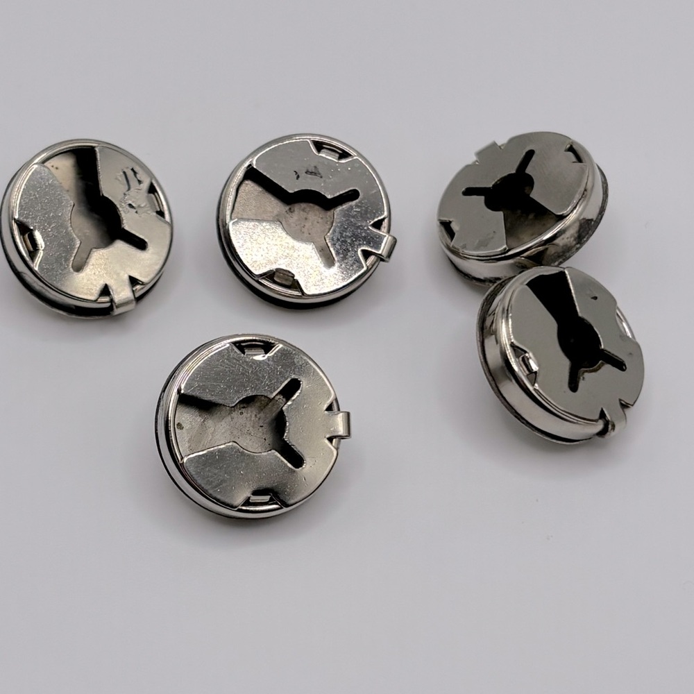Native American Silver and Turquoise Button Covers(5) - Picture 2 of 10